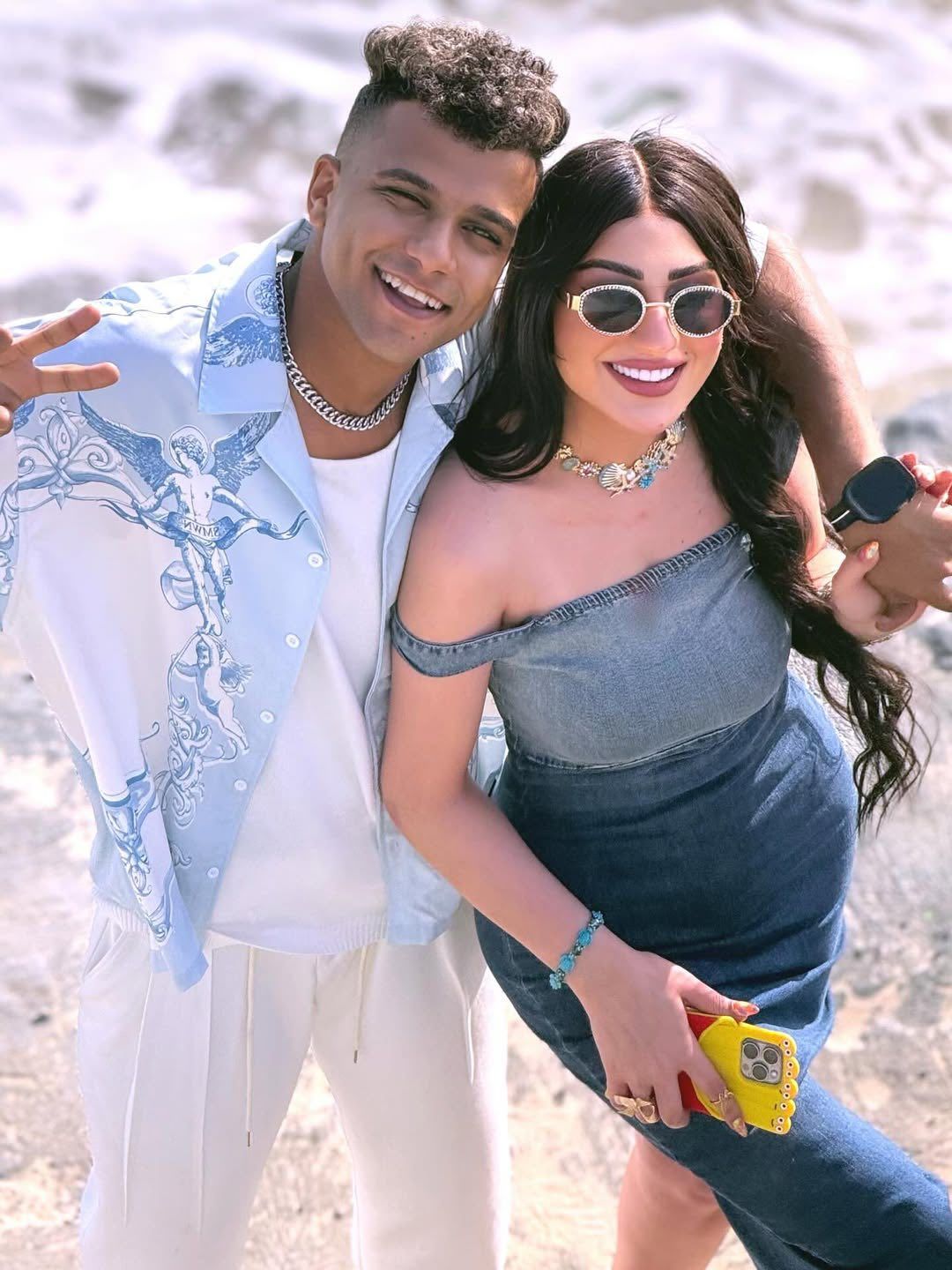 May be an image of 2 people, people smiling and text